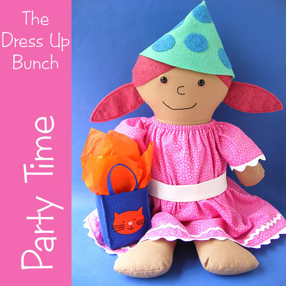Party Time - dress, party hat and gift bag pattern