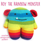 Roy the Rainbow Monster - crochet amigurumi pattern