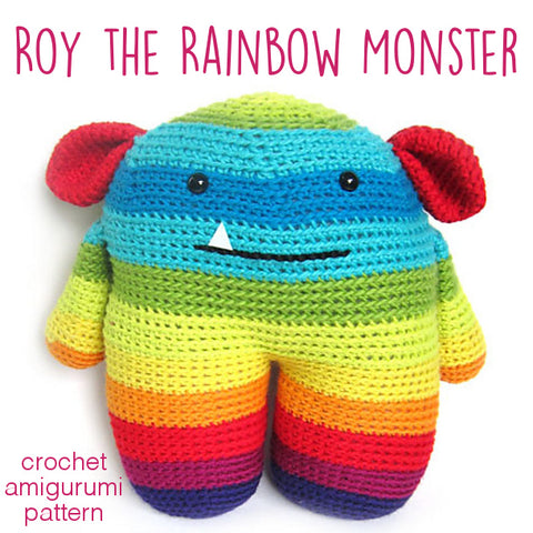 Roy the Rainbow Monster - crochet amigurumi pattern