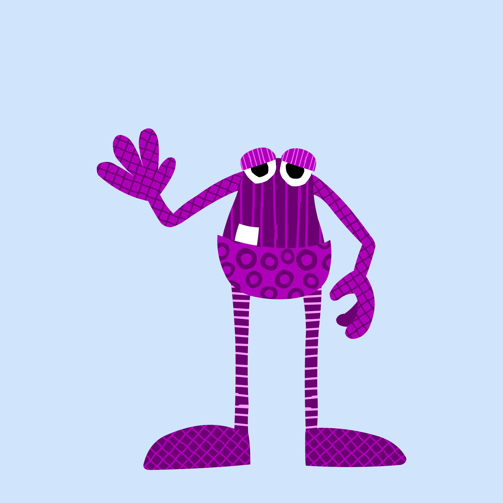 Long-Legged Purple Monster Poster