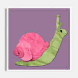 Snail - printable art - Collage Style