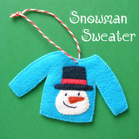 Snowman Sweater Ornament Pattern