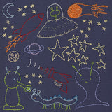 Space embroidery pattern