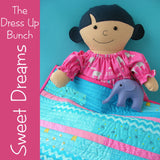 Dress Up Bunch Doll Nightgown, Quilt, and Elephant Softie