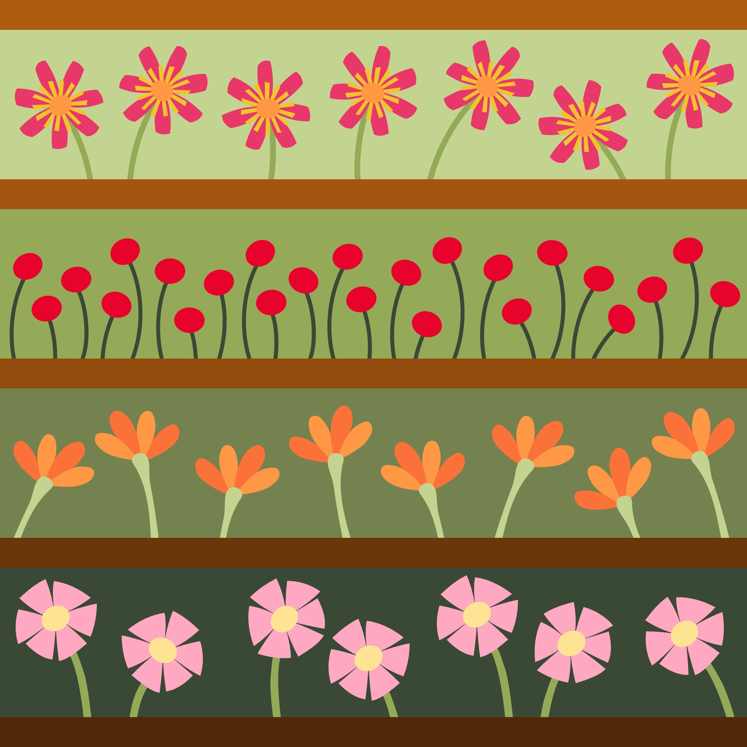 Wild Flowers - applique quilt pattern workshop