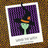 Elegant Witch Embroidery Pattern